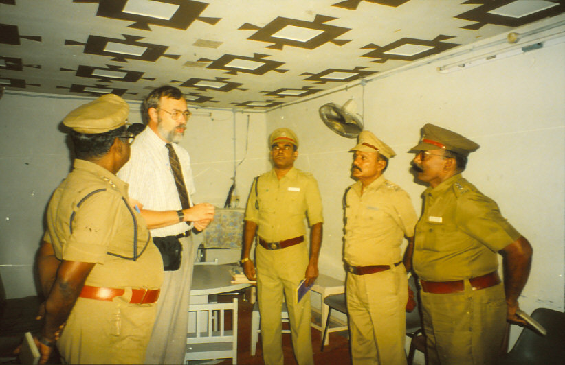Conference with
              police in Madras (Chennai) 1966